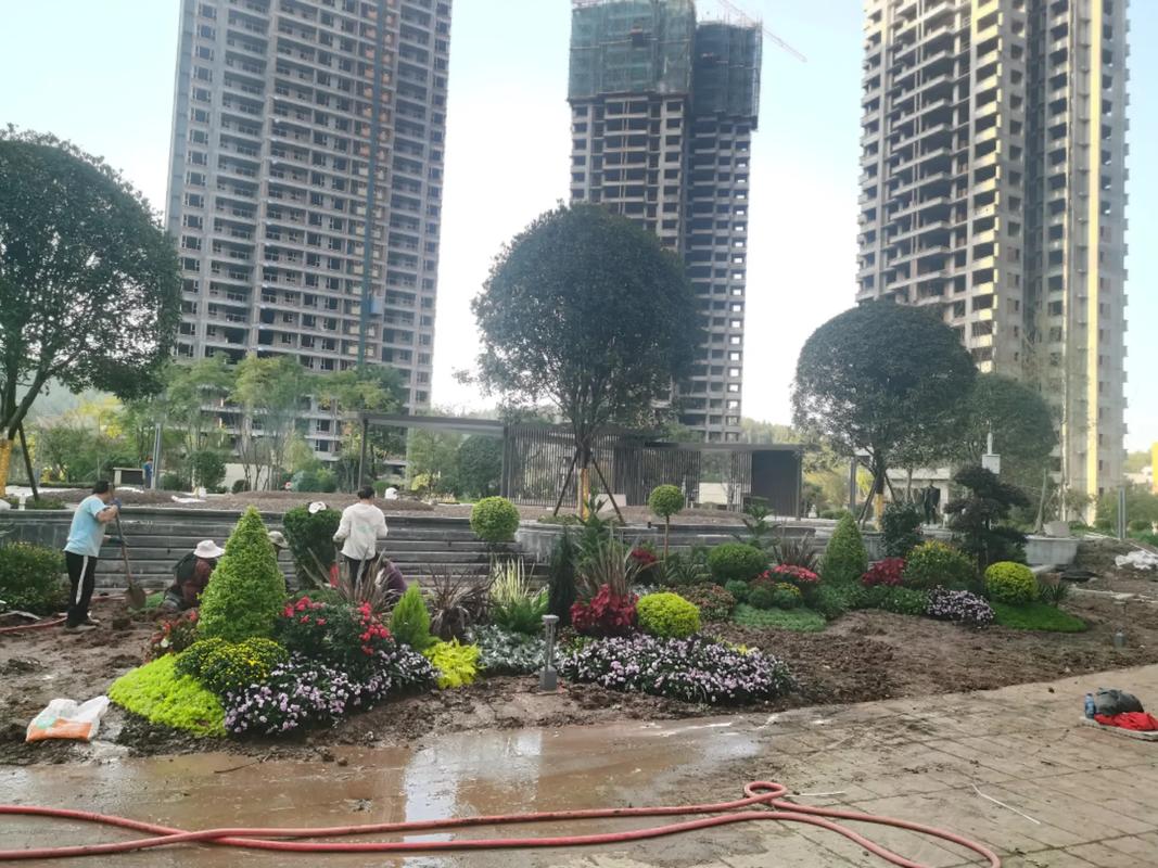 地产项目大门入口节点花境的设计与施工管理